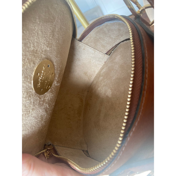 Pratesi Firenze Round Woven Straw Leather Crossbody Bag Italian Made Quiet Luxe - Picture 6 of 7